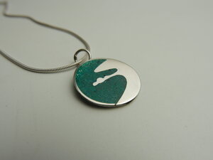 Imatge petita de Penjoll crisocol·la Blanes Trencadís amb cadena de serp