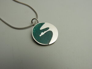 Imatge petita de Penjoll crisocol·la Blanes Trencadís amb cadena de serp