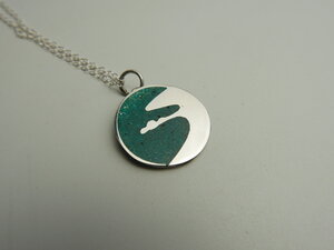 Imatge petita de Penjoll crisocol·la Blanes Trencadís amb cadeneta