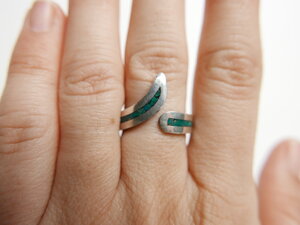 Imatge petita de Anell trencadís atzurita i malquita