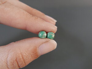 Imatge gran de Parella de caboixons de malaquita 01330