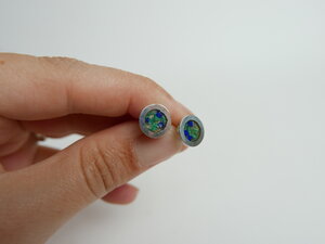 Imatge gran de Arracades trencadís atzurita i malaquita