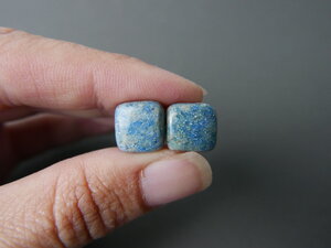 Imatge gran de Parella de caboixons d'atzurita 01611